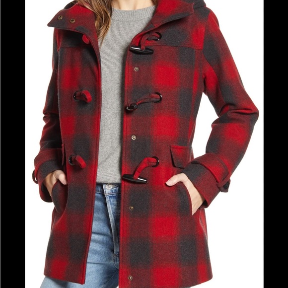 Pendleton Roslyn Plaid Wool Blend Duffle Coat XS - Picture 2 of 12